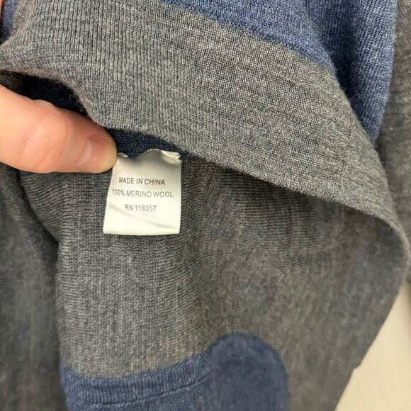 Zachary Prell 100% Merino Wool Men’s Crewneck Sweater Blue and Gray Size XXL - Picture 3 of 4
